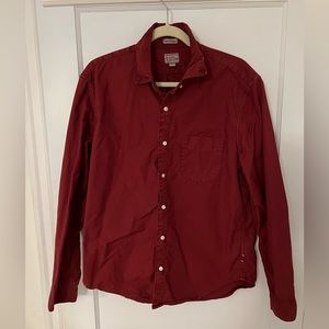 Men’s Jcrew size large slim Untucked Broken-in organic cotton oxford shirt